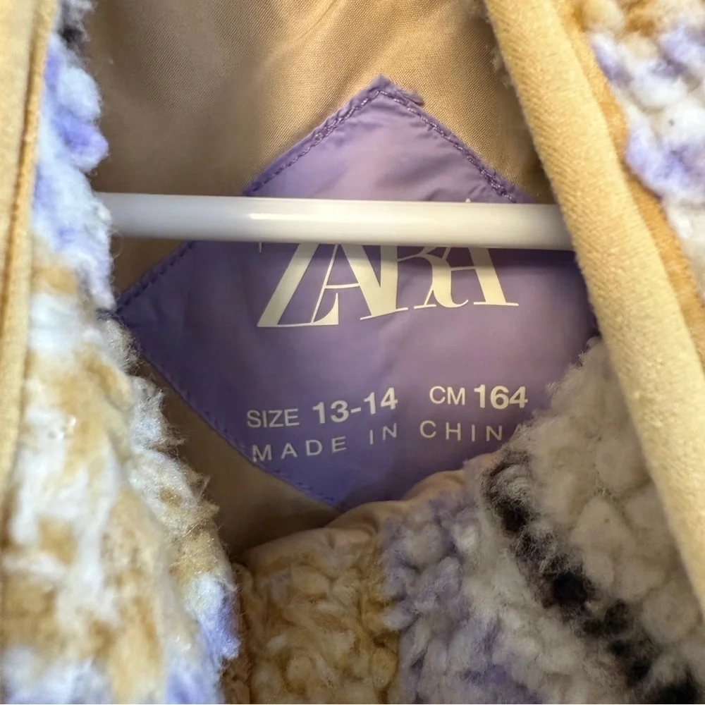 Zara striped sherpa